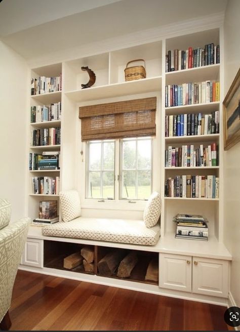 Window Seat Design, Desain Pantry, Home Library Design, Home Libraries, Window Room, Window Seat, Design Case, Reading Nook, Fall Home Decor