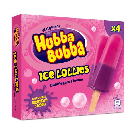 Bubble Gum Flavor, Gum Flavors, Paper Squishy, Popular Candy, Oreo Flavors, Ice Lollies, Hubba Bubba, Sleepover Food, Ice Lolly