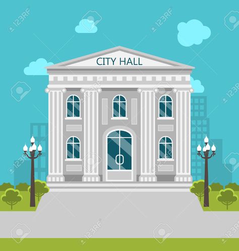 City hall Municipal Hall, Urban Landscape, City Hall, Learn English, Gazebo, Government, Outdoor Structures, How To Draw Hands, House Styles