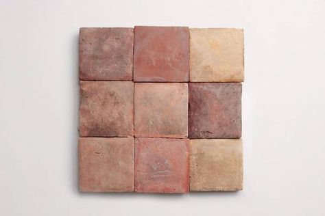 Tile Zellige, Terra Cotta Tile, Square Tiles, Cle Tile, Handcrafted Tile, Wall Exterior, Red Square, Brick Patterns, Hexagon Tiles