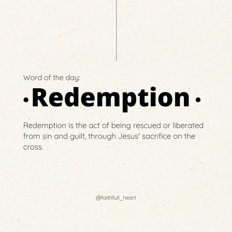 A word to think about... ✨ ༒•𝓡𝓮𝓭𝓮𝓶𝓹𝓽𝓲𝓸𝓷•༒ How have you experienced Jesus' redemption in your life? ❤️🙏 #Redemption #god #love #crist #grace #merciful #viral #real #truth #post Quotes About Redemption, Redemption Aesthetic, Redemption Quotes, Side Character, God Love, Art House, Bible Art, Greek Gods, A Word