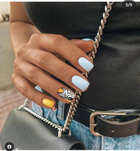 Zebra Nails, Nails Now, Short Square Nails, Casual Nails, Chic Nails, Dope Nails, Square Nails, Gorgeous Nails, Perfect Nails