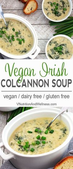 Vegan Colcannon, Curry Powder Recipes, Colcannon Soup, Irish Colcannon, Potatoes And Kale, Vegan Potato Leek Soup, Potato Leek Soup, Soup Vegan, Vegan Soup Recipes