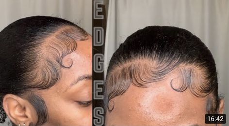 Dramatic Edges Natural Hair, Slick Back Bun, Hair Edges, Short Locs Hairstyles, Hair Wrap Scarf, Edges Hair, Natural Afro Hairstyles, Girls Natural Hairstyles, Low Maintenance Hair