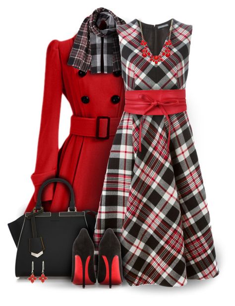 "Style it in a Holiday Dress!" by laurenjane47 ❤ liked on Polyvore featuring Alexander McQueen, Fendi, Christian Louboutin, INC International Concepts and Ten Thousand Things Revamp Wardrobe, Christmas Fashion Outfits, Casual Plus Size Outfits, Areca Nut, Fashion Work Outfit, Clothes Hacks, Christmas Outfit Ideas, Broken Hearted, Tartan Dress