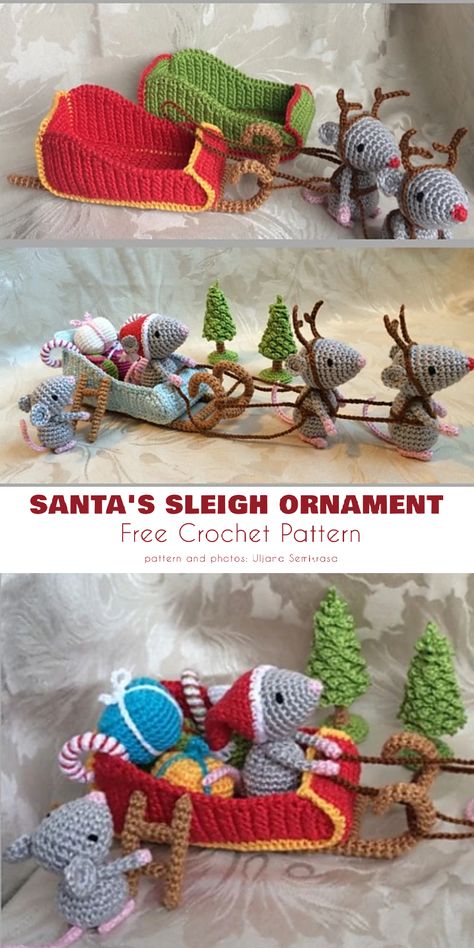 Crochet Christmas Ornaments Free, Crochet Ornament Patterns, Christmas Crochet Patterns Free, Crocheted Christmas, Crochet Christmas Gifts, Crochet Toys Free, Crochet Santa, Crochet Xmas, Crochet Christmas Decorations