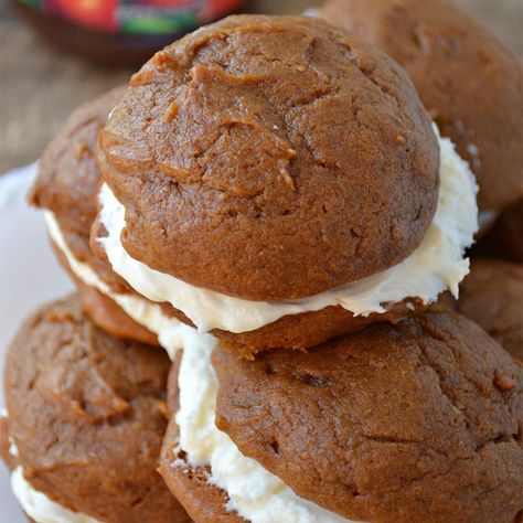 Try these easy whoopies once and you'll be making them for potlucks, game days, birthdays or every day! Benefits Of Gluten Free Diet, Pumpkin Whoopie Pie Recipe, Whoopie Pies Recipe, Gluten Free Benefits, Gluten Free Pumpkin Recipes, Whoopie Pie Recipe, Pumpkin Whoopie Pies, Coffee Shop Menu Ideas, Luxurious Chocolate