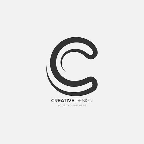 Vector creative letter c monogram line a... | Premium Vector #Freepik #vector #marketing-logo #c-logo #letter-c #company-logo C E Logo, Letter C Monogram, Nc Logo, C Monogram, Line Art Logo, Logo Letter, Marketing Logo, Animal Silhouette, C Logo