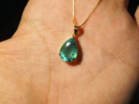 14k Gold Peruvian Blue Opal Pendant Opal Pendant Necklace Vintage, Peruvian Blue Opal, Opal Pendant Necklace, Peruvian Opal, Natural Gemstone Jewelry, Green Opal, Solid Gold Rings, Opal Pendants, Opal Jewelry