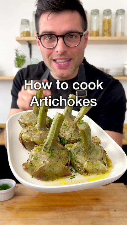 How to cook Artichokes (super tasty and tender) #artichocke #cookingti... | TikTok How To Cook Artichokes, How To Cook Artichoke, Plant Based School, Artichoke Recipes, Tasty Vegetarian Recipes, Mediterranean Diet Recipes, Veggie Dishes, Vegan Dishes, Vegetable Side Dishes