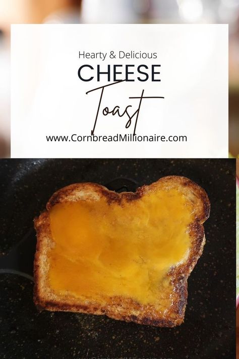 Cheese Toast is made by melting cheddar cheese on top of toasted buttery bread.   The sliced bread is toasted on both sides to give the Cheese Toast a satisfying crunch mixed with gooey, melted cheese.   Quick and easy to make with just three ingredients. Cheese Toast In Oven, Honey Wheat Sandwich Bread, Leftover Cheese, Wheat Sandwich Bread, Marinated Cheese, Pretzel Bread, Classic Southern Recipes, Cheese Slice, Daycare Menu