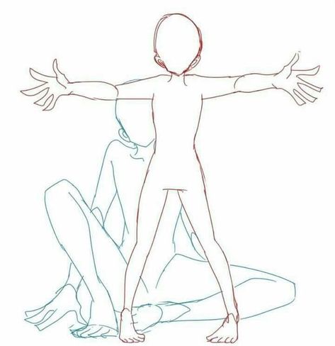 Mata Manga, Base Sketch, Drawing Body Poses, Body Sketches, 카드 디자인, Body Pose Drawing, Drawing Templates, Poses References, Figure Drawing Reference