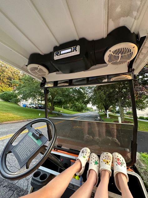 Golf Carts Aesthetic, Golf Buggy Aesthetic, Golf Cart Aesthetic, Gold Cart, Camping With Teens, Cabin Vibes, Up Aesthetic, Golf Buggy, Crescent Lake