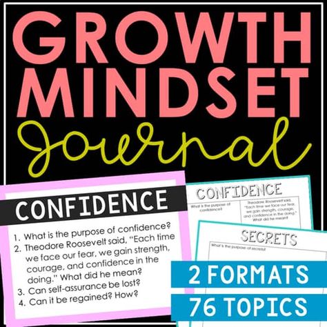 GROWTH MINDSET Creative Writing Activities | Bell Ringer Daily Journal Prompts Writing Questions, Creative Writing Activities, Daily Journal Prompts, Bell Ringers, Lesson Planning, Daily Journal, Writing Activities, School Students, High School Students