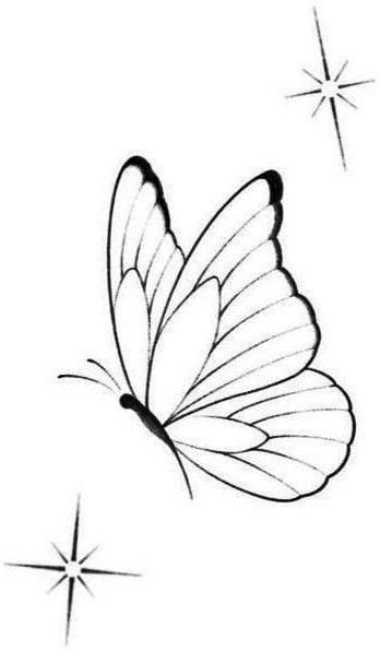 Butterfly On Flower Drawing Easy, Simple Butterfly Drawing Outline, Side Butterfly Drawing, Easy Butterfly Drawing Simple, Butterfly Drawings Easy, Butterfly Sketch Simple, Butterfly Drawing Sketches, Butterfly Easy Drawing, Butterfly Drawing Simple