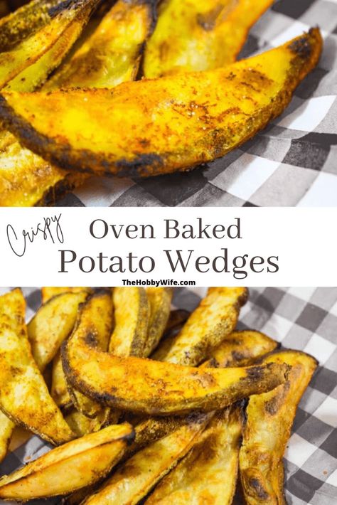 Crispy Baked Potato Wedges - The Hobby Wife Oven Baked Potato Wedges, Baked Potato Wedges Recipe, Oven Baked Potato, Easy Keto Bread Recipe, Baked Potato Wedges, Diet Bread, Keto Banana Bread, Keto Bread Recipe, Potato Wedges Recipe