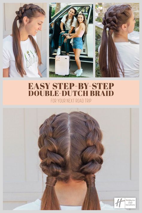 Mindy McKnight, the mega-popular mom behind @CGHairstyles, shares what hair products to pack and an easy, step-by-step braid tutorial that’s sure to last on your next hiking, theme park or family travel adventure. Hairstyle For Vacation, Theme Park Hair, Theme Park Hairstyles, Mindy Mcknight, Vacation Hair, Braids Step By Step, Double Dutch Braid, Dutch Braid Hairstyles, Hair 101