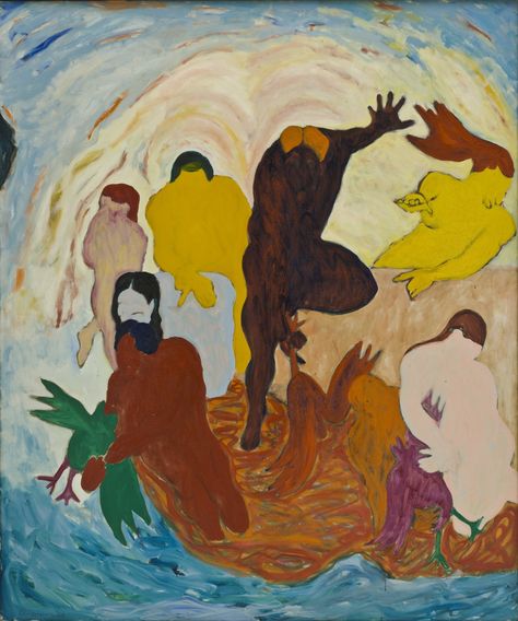 Bob Thompson. St. Matthew's Description of the End of the World. 1964 Bob Thompson, World Painting, Saint Matthew, Francisco Goya, Modern And Contemporary Art, The End Of The World, Whitney Museum, African American Art, Interior Color