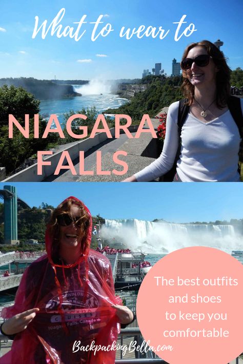 Straddling the border of the United States and Canada is Niagara Falls. Known as the ‘Honeymoon Capital of the World‘, these famous waterfalls host 50,000 honeymooners every year. Read on for the most romantic things to do in Niagara Falls for couples, including the lowdown on what to wear to Niagara Falls. What To Wear To Niagara Falls In October, What To Wear To Niagara Falls In Summer, Niagara Falls Canada Outfit, Niagra Falls Outfits Summer, Niagara Falls Outfit Fall, Niagara Falls Outfit Summer, Niagra Falls Outfits, Niagara Falls Outfit, Niagara Falls Trip