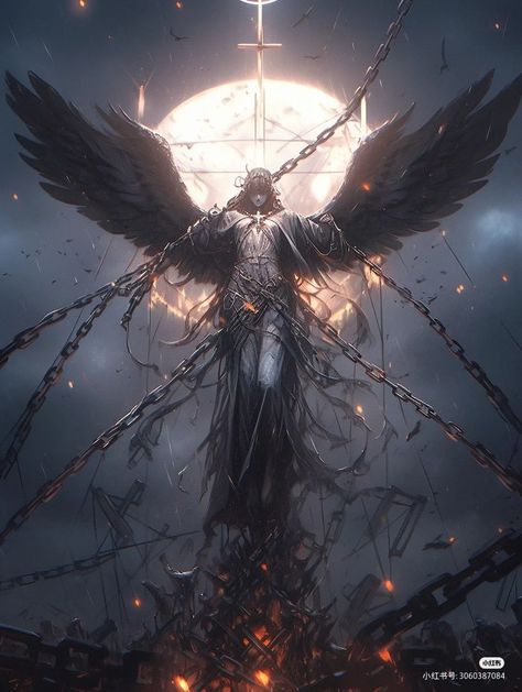 Time Guardian, Angel Of Darkness, Horror Angel, Demon Angel, Darkness Powers, Chained Angel Art, Corrupted Angel, Sci Fi Angel, Giant Character Design