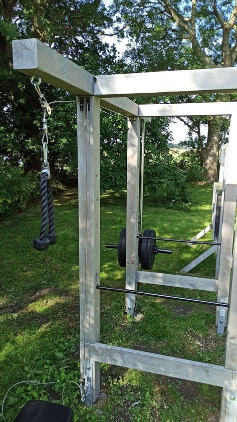 Gym Creative, Homemade Gym, Homemade Gym Equipment, Home Made Gym, Backyard Gym, Diy Gym Equipment, Strongman Training, Diy Home Gym, Diy Gym