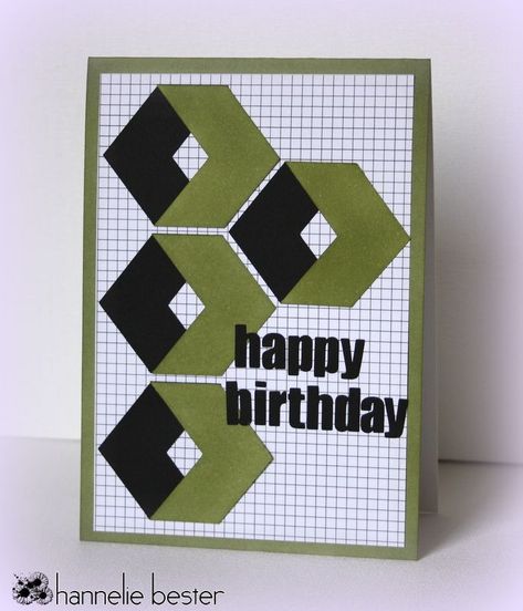 desert diva : Another masculine birthday card. Birthday Card Craft For Husband, Homemade Birthday Cards For Men, Boy Birthday Card Ideas, Birthday Card Ideas For Men, Masculine Birthday Cards Handmade, Men Birthday Cards, Geometric Cards, Masculine Cards Handmade, The Dynamos