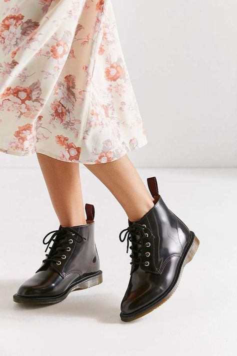 Dr. Martens Emmeline Lace-Up Boot Dr Martens Emmeline, Fw 2022, Boots Flat, Doc Martens, Sneakers Boots, Dr. Martens Boots, Womens Oxfords, Over The Knee Boots, Lace Up Boots