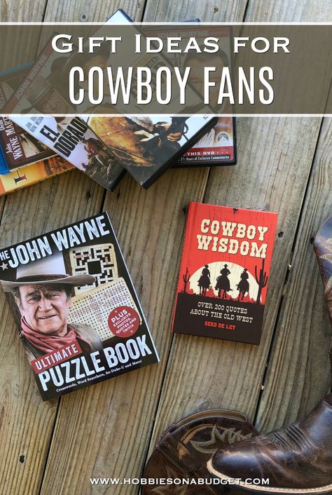 The time of the cowboys may be past, but lessons learned on the range are as meaningful today as they were in times past. It’s no surprise that people of all ages still love the old west era and enjoy cowboy movies, western decor and cowboy boots. If you have a cowboy fan in your life, then I have some great ideas for birthday gifts and special occasions. Gifts For Cowboys, Cowboy Movies, Ideas For Birthday Gifts, Rodeo Gifts, Old Western Movies, Cowboy Gifts, Valentines Gift Bags, Western Gifts, The Old West