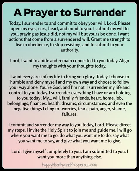 Total Surrender To God, Prayer To Surrender To God, Prayer For Surrendering To God, Morning Prayers To Start Your Day, Surrender Prayer, Prayer To Start The Day, Evening Devotions, Surrendering To God, Repentance Prayer