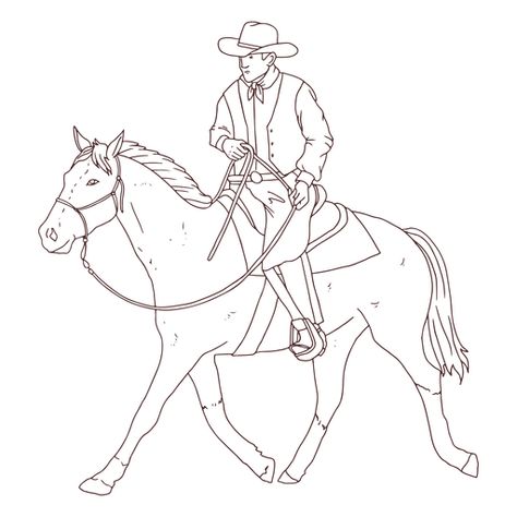 Cardboard Horses, Horse Lineart, Man And Horse, Cowboy Man, Hot Cowboy, Cowboy Artwork, Cowboys Men, Branding Business, Horse Drawings