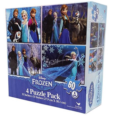 Frozen Puzzles 60 Pieces 4Pack >>> Check this awesome product by going to the link at the image. Note:It is Affiliate Link to Amazon. Baby Doll Diaper Bag, Best Kids Games, Olaf's Frozen Adventure, Anna Disney, Kid Games, Frozen Characters, Birthday Present Ideas, Toy Food, Girls Toys