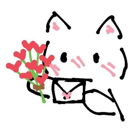 Cat Pfp Drawing Simple, Kittens To Draw, Cute Valentine’s Day Drawings, Kindness Drawing Illustrations, Cat Easy Painting, Cat Heart Drawing, Cat Cute Doodle, Dibujos Cute Faciles, Cats Kissing Drawing