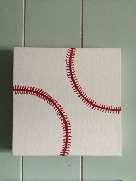 Baseball art Baseball Painting On Canvas, Baseball Painting, Baseball Bedroom, Baseball Art, Canvas Art Painting, Painting On Canvas, Art Painting, Canvas Art, Baseball