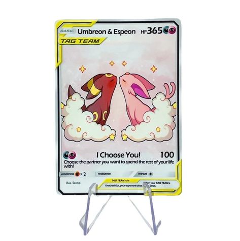 Umbreon & Espeon Love Card Wedding Pokemon Trading Anniversary Invitation Gift Birthday Proposal Engagement Thanksgiving Christmas Him Her - Etsy.de Pokemon Anniversary Card, Wedding Pokemon, Pokemon Proposal, Pokemon Gift Ideas, Pokemon Wedding, Umbreon Espeon, Birthday Proposal, Pokemon Christmas, Umbreon And Espeon