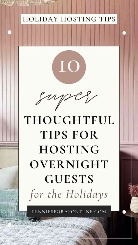 Hosting guests over the holidays and want to show that you're an amazing hostess or host? I'm sharing 10 super thoughtful tips for hosting overnight guests during the holidays. From guest bedroom essentials to providing a basic toiletry kit, these holiday overnight hosting tips will show your guests you truly care. These holiday hostess tips will help your family and friends enjoy the holidays to the fullest. House Guest Basket, Guest Bedroom Essentials, Guest Room Baskets, Guest Welcome Baskets, Hostess Tips, Guest Basket, Guest Room Essentials, Cozy Guest Rooms, Room Checklist