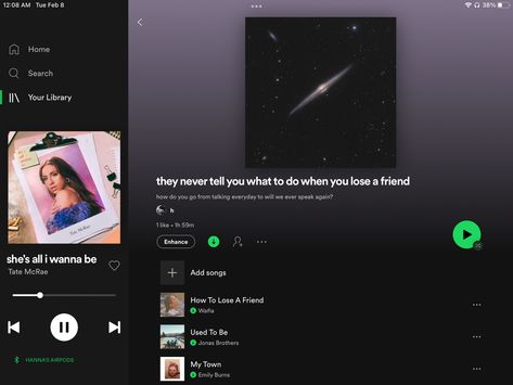 spotify playlist Songs About Losing A Friend, Friend Playlist, Losing A Friend, Losing Friends, Jonas Brothers, My Town, Spotify Playlist, Songs, Music