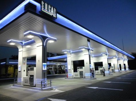 Modern Gas Station, Gas Station Design, Electric Station, Hvac Company, Station Service, Hvac Unit, Ev Charging Stations, Architecture History, Petrol Station