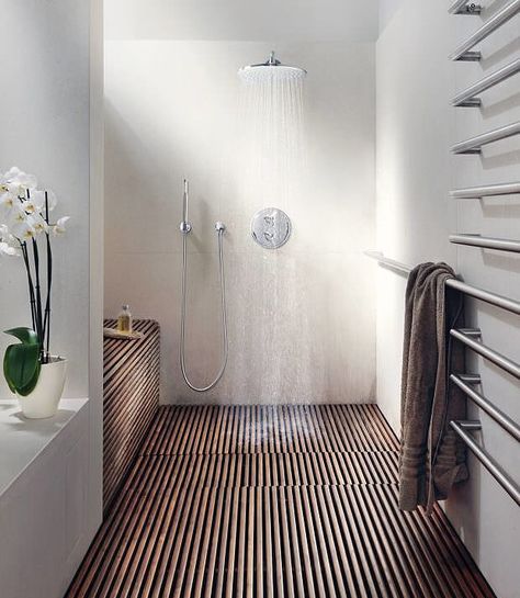 Unusual Bathrooms, Modern Shower Design, Minimalist Bathroom Design, Scandinavian Bathroom, Wet Room, Minimalist Home Interior, Luxury Shower, Modern Shower, Bad Design