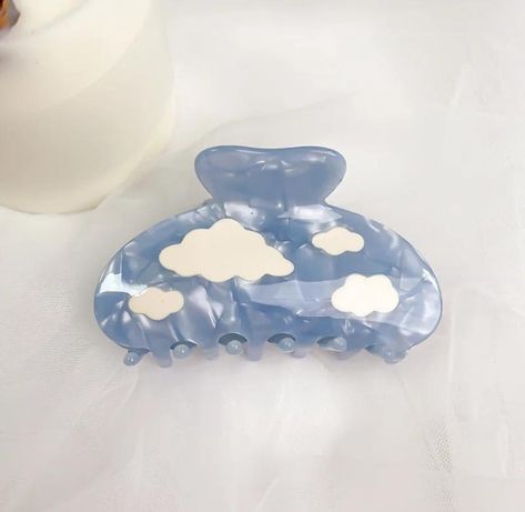 Want or need? Everyone deserves a Blue Sky Clouds Hair Clip in their lives 💅🌧️🩵🤍 Follow @thekawaiishoppu for more cute accessories. #hairclips #hairaccessories #hairaccessory #cloudsaesthetic #clouds #bluefeed Cloud Hair, Blue Sky Clouds, Hair Claw Clips, Bottle Jewelry, Clouds Pattern, Effortless Hairstyles, Hair Claws, Blue Clouds, Claw Clips