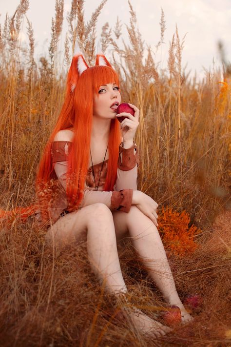 Spice And Wolf Holo, Fox Costume, Anime Cosplay Makeup, Belly Dance Dress, Spice And Wolf, Fox Girl, Fantasy Costumes, Cute Cosplay, My Works