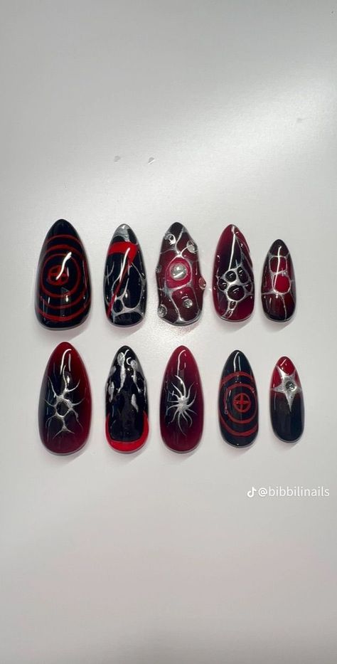 Junk Nails, Hippie Nails, Punk Nails, Gothic Nails, Stylish Nails Designs, Goth Nails, Edgy Nails, Grunge Nails, Pretty Gel Nails