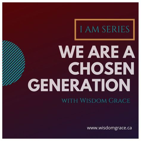 WE ARE A CHOSEN GENERATION - I Am Series The Jews were the elect of God and also those who believe in Jesus are the chosen of God. The keyword is chosen which makes us different and distinct from our generation. #sermon #christianpodcast #chosengeneration Chosen Generation, Royal Priesthood, Sermon Series, Church Design, Our Generation, The Chosen, Special People, Keep Calm Artwork, Jesus