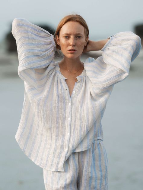 Button Shirt Outfit, Women Tops Design, Oversized Linen Shirt, Linen Summer, Zara Fashion, Oversized Blouse, Fashion Now, Fashion Project, Spin Cycle