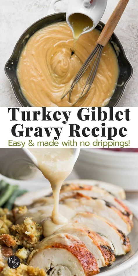 Gravy Made From Turkey Neck, Cognac Turkey Gravy, Turkey Gravy Recipe Using Neck, Gravy For Deep Fried Turkey, Homemade Gravy From Turkey Neck, How To Make Gravy With Turkey Neck, Make Ahead Giblet Gravy, Ina Garden Turkey Gravy, Neck And Giblet Gravy