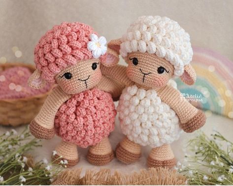 Háčkované Lemy, Crochet Toys Free Patterns, Crochet Sheep, Crochet Toys Free, Crochet Disney, Crochet Stitches Video, Fun Crochet Projects, Basic Crochet Stitches, Crochet Art