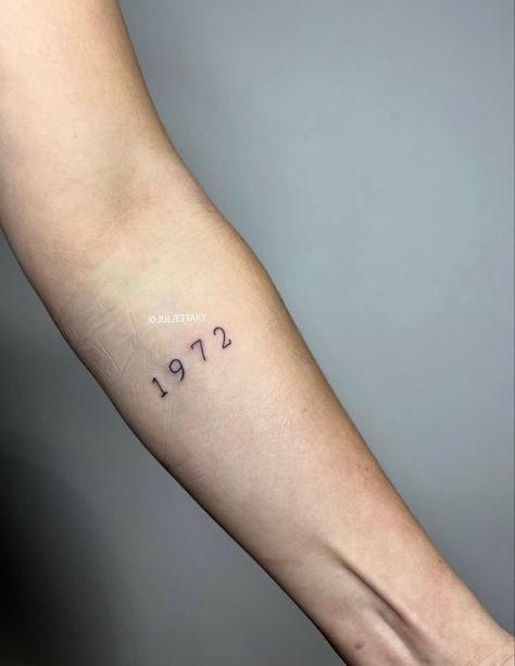 Postcode Tattoo, 1972 Tattoo, 1982 Tattoo, 2010 Tattoo, Year Tattoo Number, Lightning Tattoo, Places For Tattoos, Arm Tats, Number Tattoo