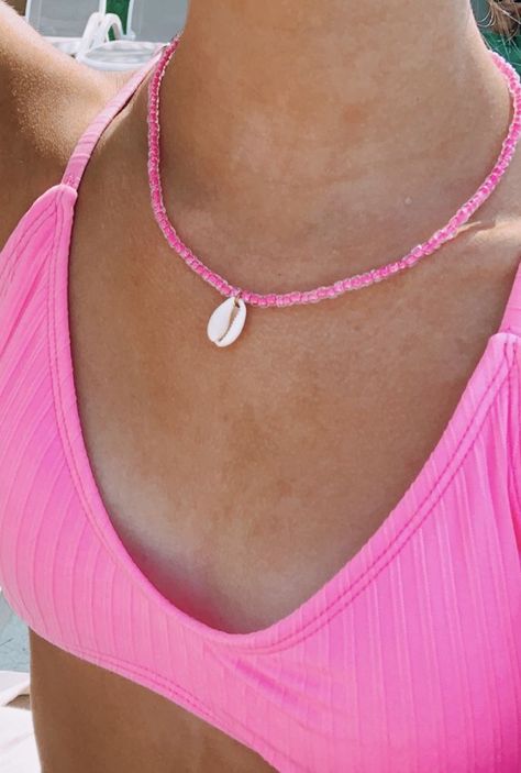 Summer Jewelry Diy, Clay Bead Necklace, Surf Jewelry, Beachy Jewelry, Preppy Jewelry, Pretty Jewelry Necklaces, Common Thread, Beaded Necklace Diy, Diy Bracelet Designs