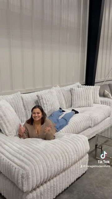 Mirage Furniture Outlet on Instagram: "The best couch…ever?😍😍 Sink into this plush oversized sectional that’s available in four different colors and ready to be your new favorite couch.☁️ Now available at the Mirage Furnishing Outlet! #furniture #shopping #couch" Cloudy Couch, Cozy Couches Living Room, Soft Couches, Huge Couch, Overstuffed Sofa, Aesthetic Couch, Fluffy Couch, Couches Living Room Comfy, Comfiest Couch