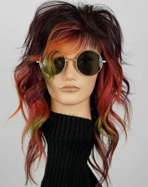 Weird Haircuts Women, Short Edgy Shag Haircut, Punk Haircuts For Women, Alternative Haircuts Medium, Long Mullet Hairstyle Women, Rocker Hair, Ringing In The New Year, Hair Mullet, Edgy Haircuts