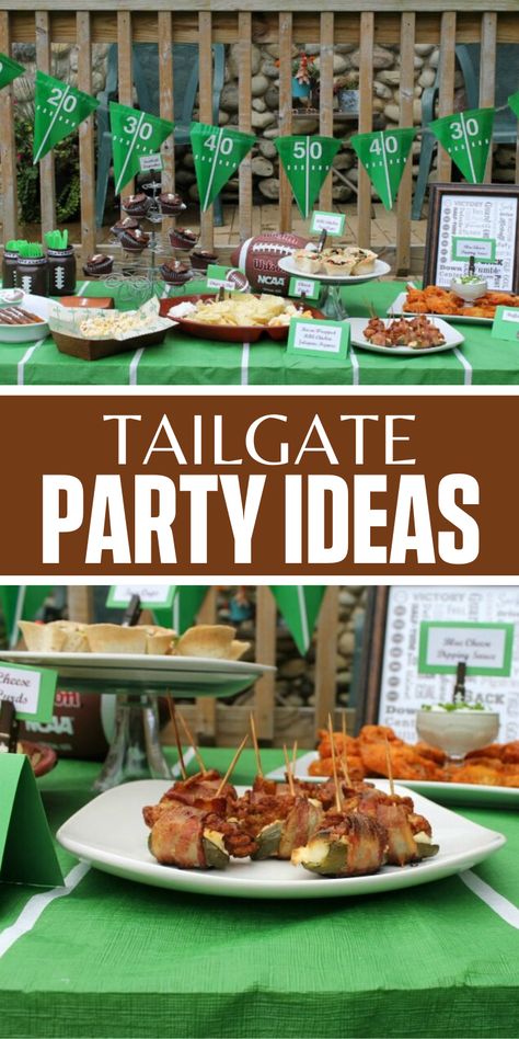 Check out these tailgate party decorations for your football tailgate party. Get ideas on tailgate party setup, tailgate party food and a free printable tailgate party sign. Tailgate Party Decorations Ideas, Tailgate Shower Couples, Tailgating Decorating Ideas, High School Tailgate Ideas, Tailgate Decorating Ideas, Tailgate Setup Ideas, Tailgate Theme Party, Tailgating Party Ideas, Tailgate Party Ideas